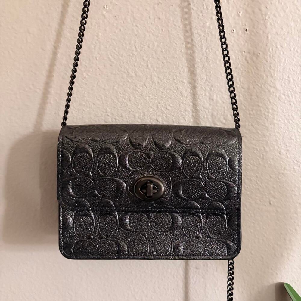Coach Mini Bowery Crossbody Debossed Patent Leather Crossbody